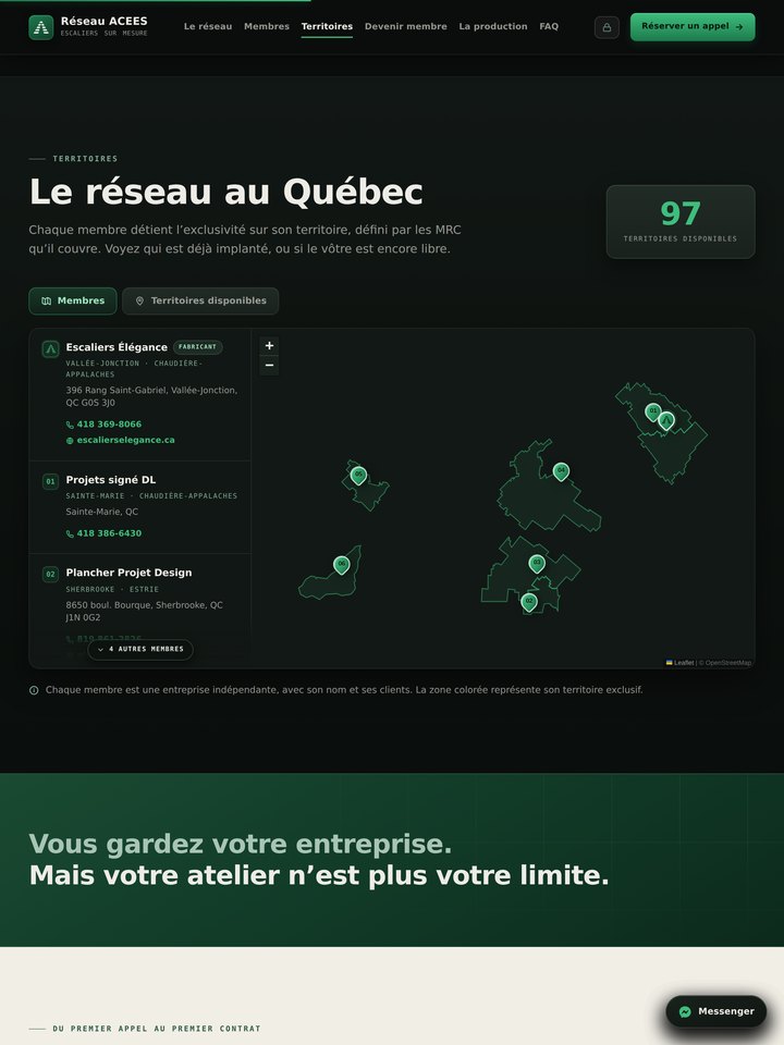Réseau ACEES · la carte interactive des territoires