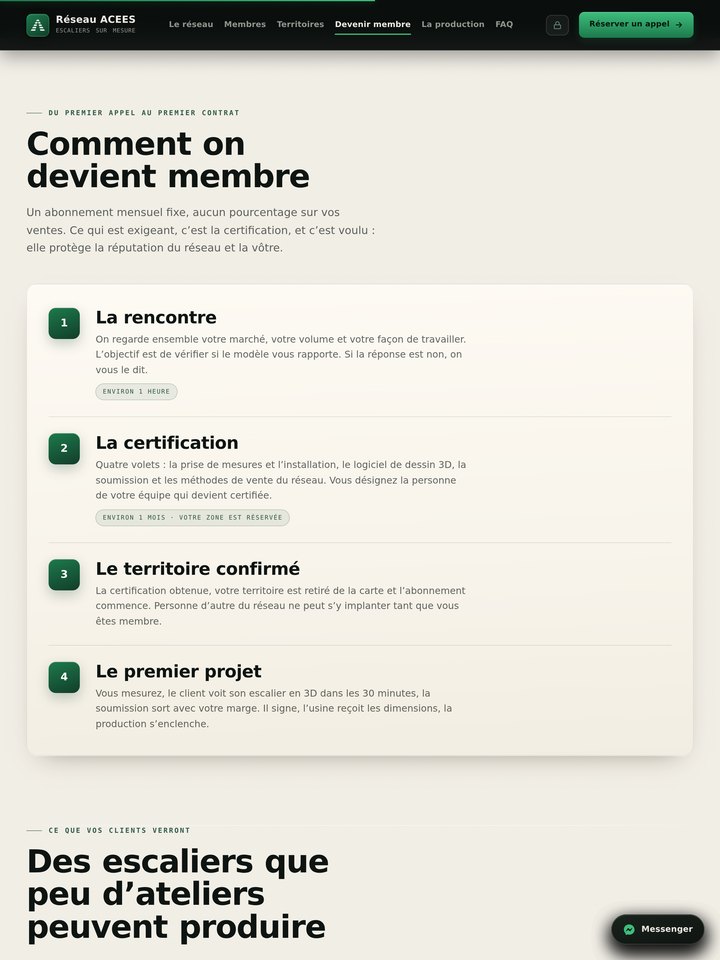 Réseau ACEES · le parcours pour devenir membre