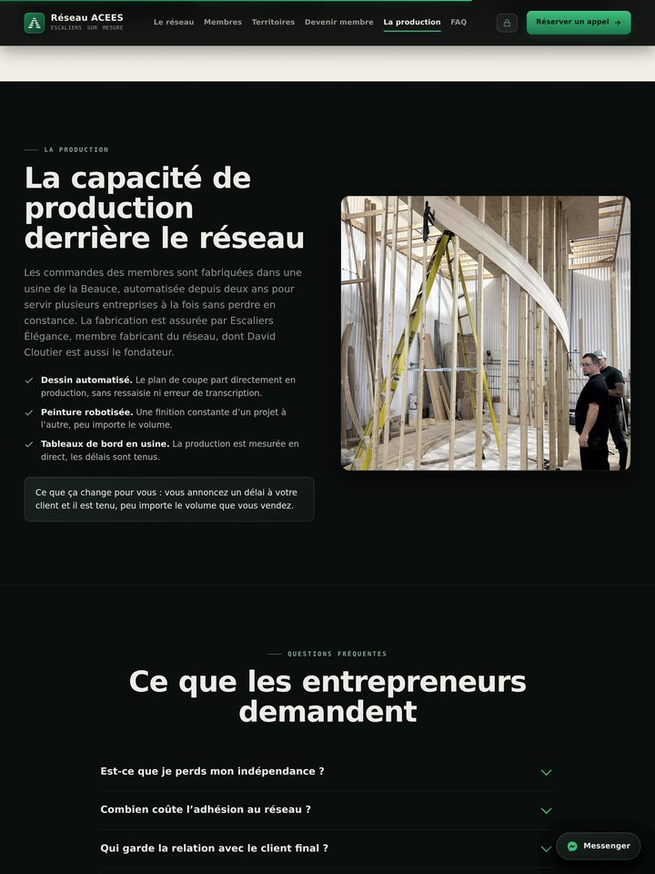 Réseau ACEES · la capacité de production