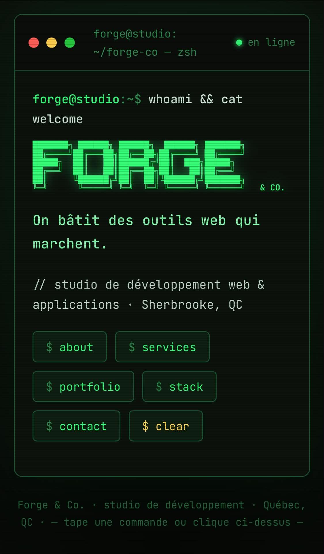 Forge & Co. mobile