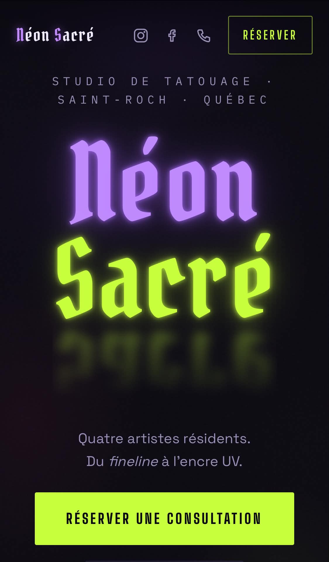 Néon Sacré mobile
